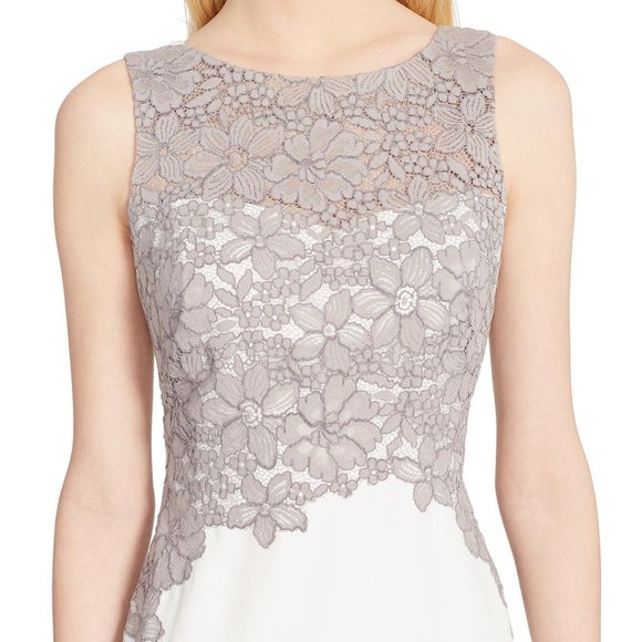 Ralph Lauren Zinna Dress, Ivory/Zinc ~ Size 16 NWT - Picture 3 of 3